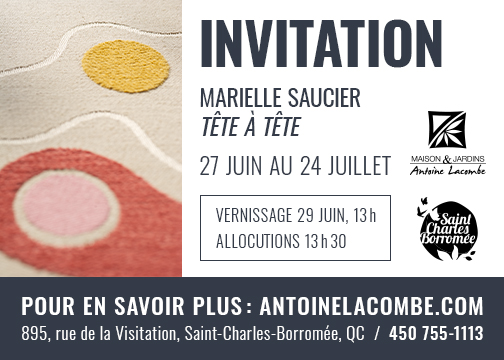 Exposition Tête à tête de Marielle Saucier.